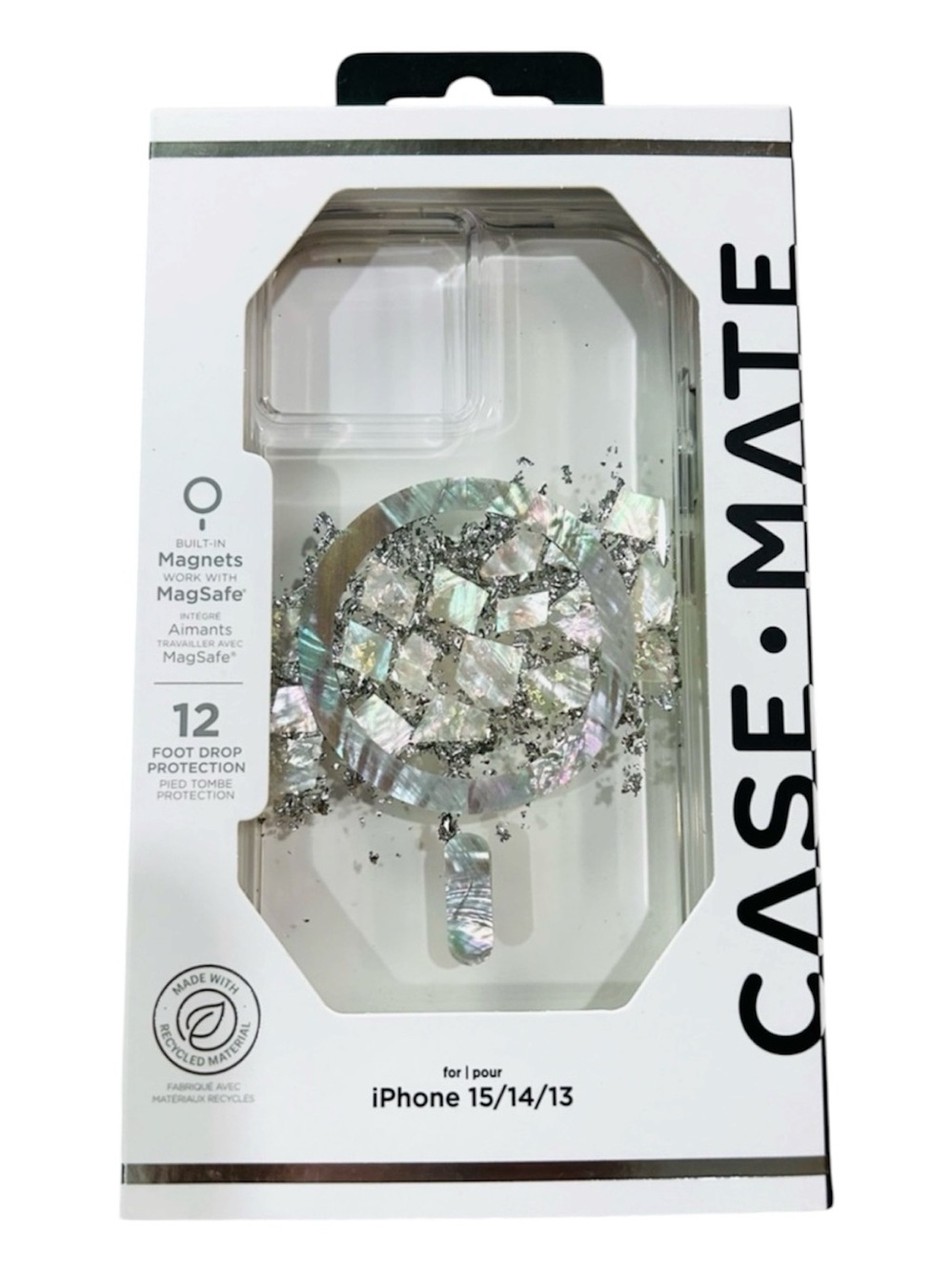 Case-Mate Karat Case with MagSafe for iPhone 15/14/13 - Touch of Pearl NEW